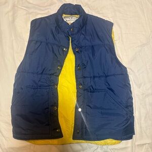 VINTAGE Blue and Yellow Montgomery Ward Vest